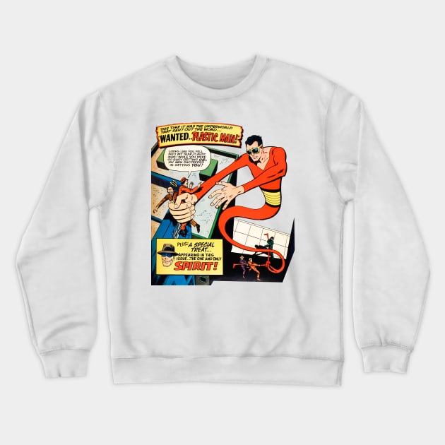 Wanted Plastic Hero Man and Spirit Special Retro Comic Vintage Book Crewneck Sweatshirt by REVISTANGO